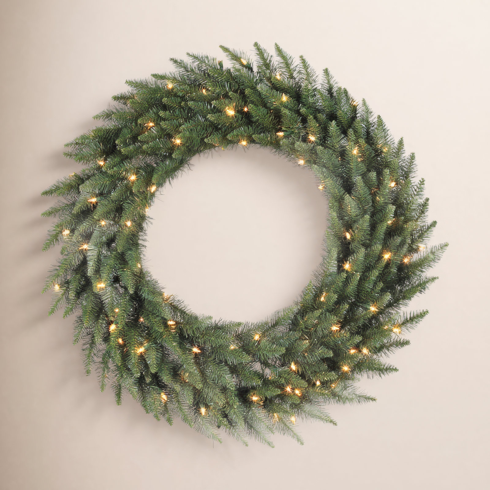 Peabody Pre-Lit Mixed Christmas Wreath, 42" H x 42" W x 3" D, Multi - Color