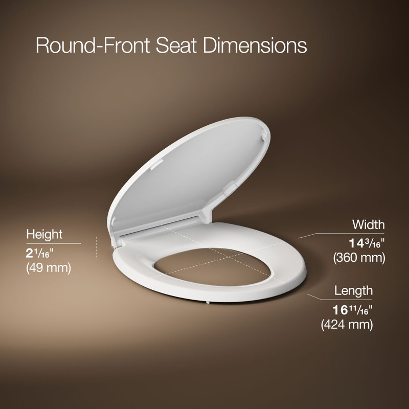 Border Readylatch Quiet-Close Toilet Seat, White, Round