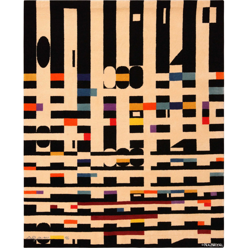 Tapis rétro vintage à motif géométrique de style Bauhaus