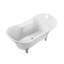 Baignoire de trempage sur pattes 68 "avec drain, pattes et plateau en bambou 68" Streamline-607679914-607679907