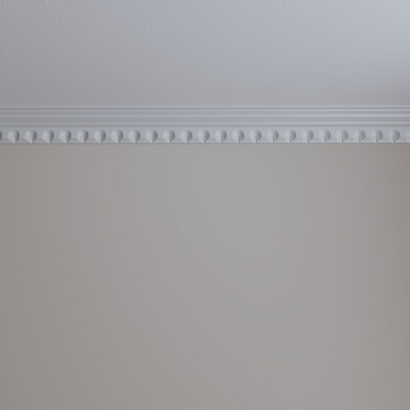 Primed White Polyurethane Crown Moulding, 94.5" Length