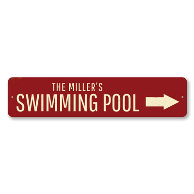 Plaque de piscine personnalisée en aluminium