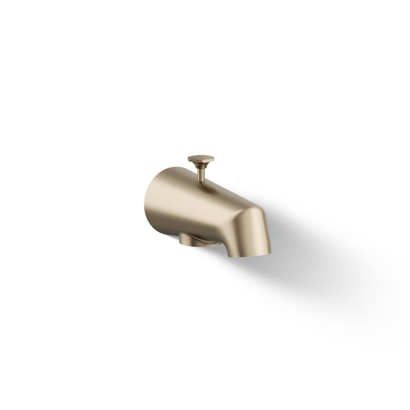 Bec de baignoire à inverseur standard de 4 7/8 po avec poignée en forme de disque Antique ™, Bronze brossé vibrant
