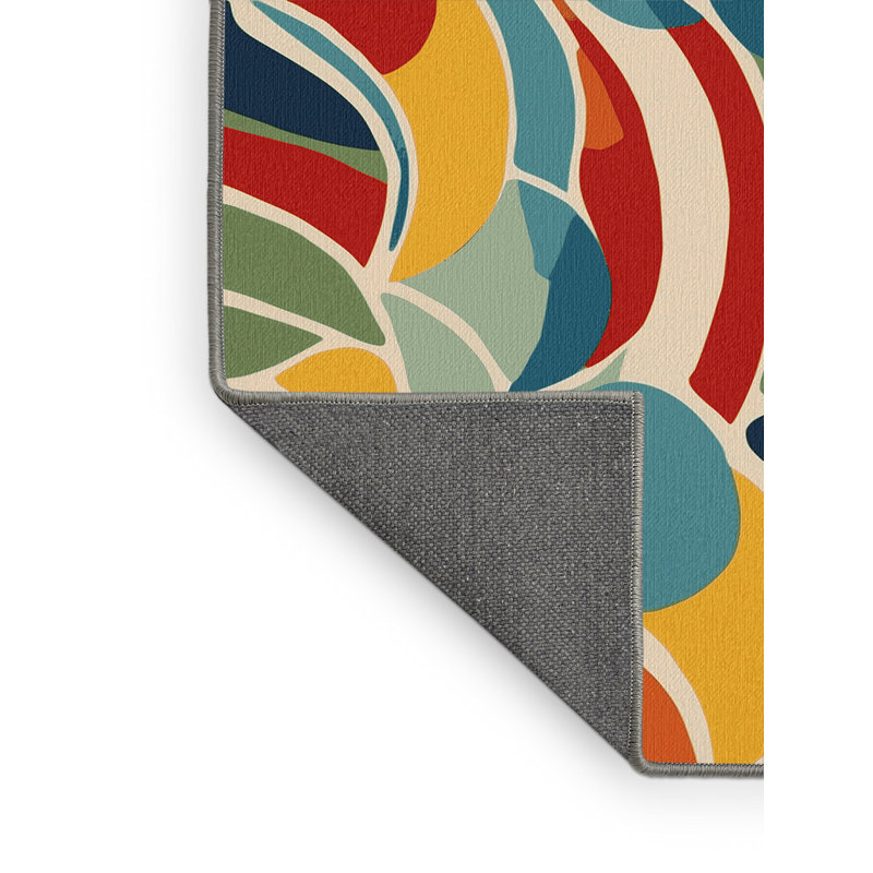 Perky Line Rug, Round 5'