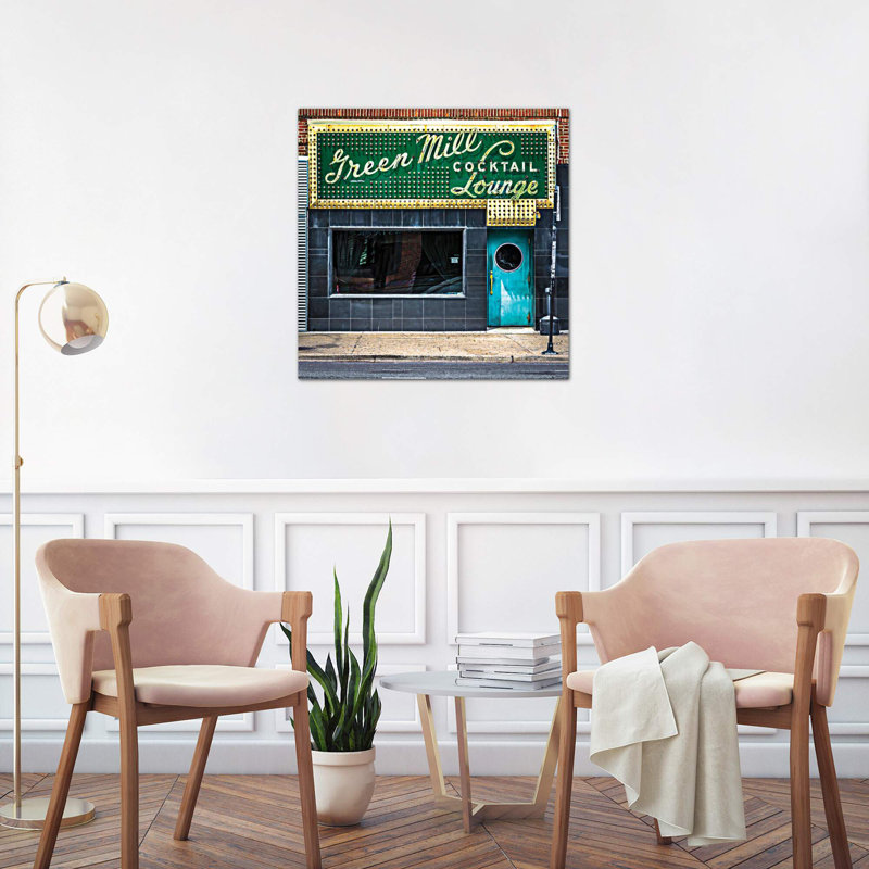 Green Mill Cocktail Lounge - Wrapped Canvas Print, 45.72 cm H x 45.72 cm W x 1.91 cm D