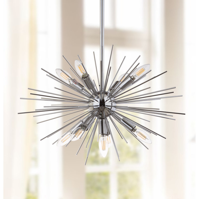 Luminaire suspendu unique à 9 lumières Ailbe