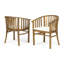 Chaise de salle à manger en bois avec coussin imperméable Classy - Transformez votre espace extérieur - Idéal pour une utilisation