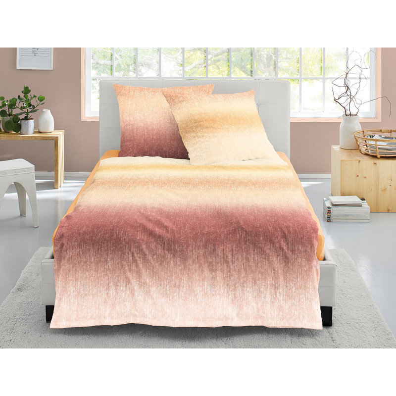Feel Duvet Cover Set, Copper, 155 x 200cm Duvet Cover + 1 Pillowcase 