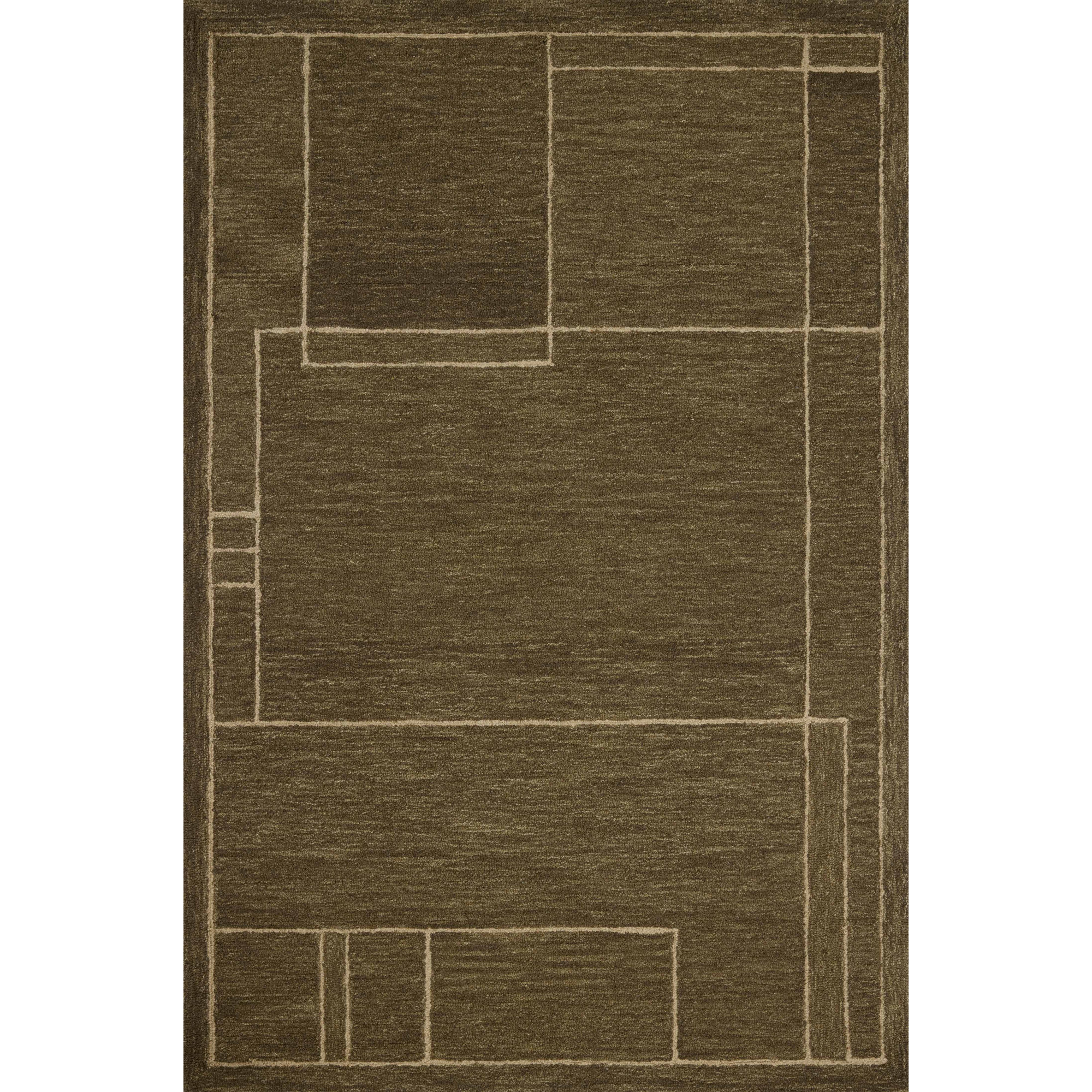 Jeremiah Brent x Loloi Barrow Olive / Natural Area Rug, Rectangle 3'6" x 5'6"