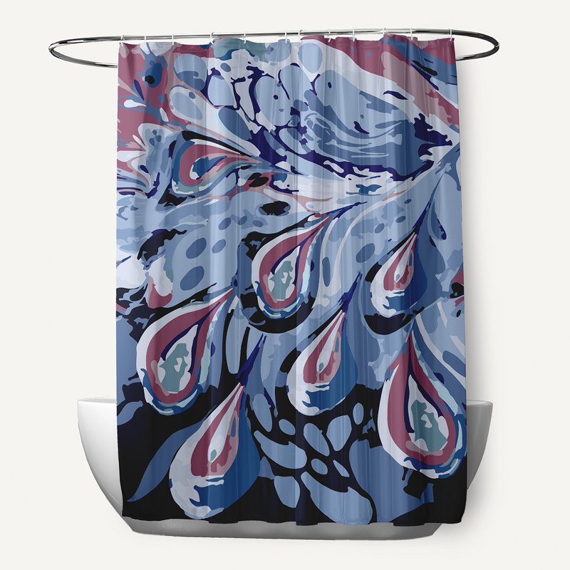 Rideau de douche Garett, Bleu