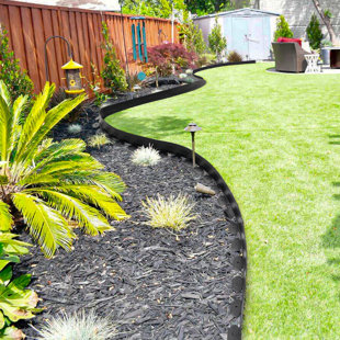 Landscape Edging Border Kit No-Dig, 2”x 100FT, Black Garden Edging with 120 Anchoring Stakes for Lawn, Flower Beds, and Yard Borders