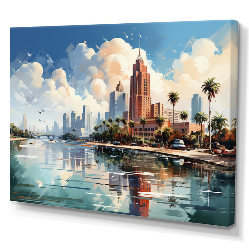 «Sunshines State Miami V», reproduction sur toile, H 24 po x l 32 po x P 1 po, Toile tendue