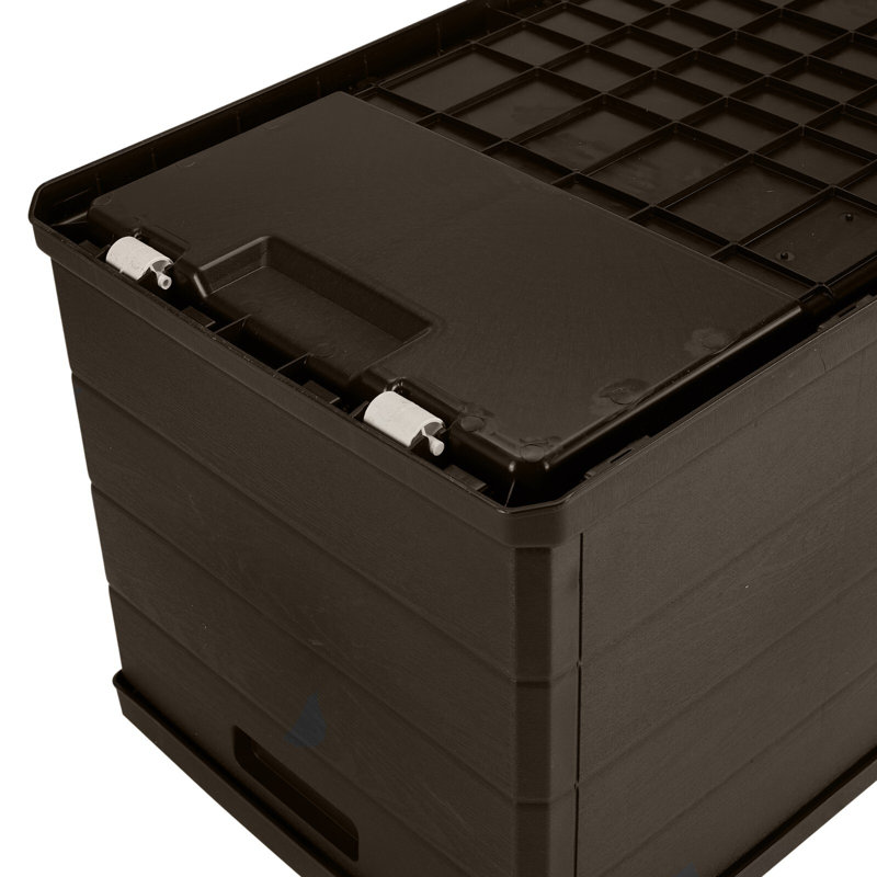 17 Stories Nylaya 118cm W 92.4602L Plastic Deck Box, Brown