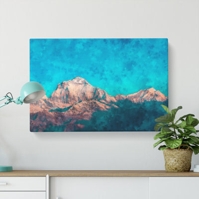 Annapurna Circuit In Nepal Painting - Wrapped Canvas