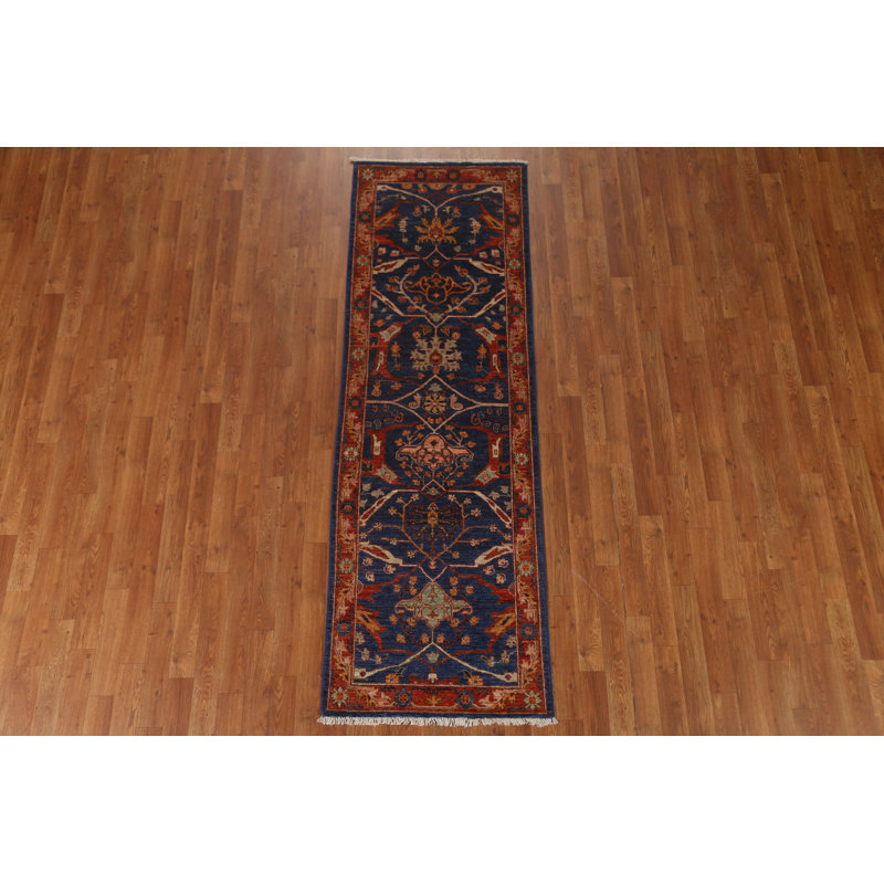 One-of-a-Kind 2'5" x 7'5" New Age Runner Wool Area Rug in