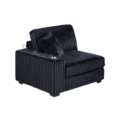Style transitionnel, velours côtelé noir, chaise, porte-gobelet, fourrure moderne de style maison de campagne, style décontracté