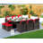 10 - Person Wicker Patio Dining Set with Rectangular Table , Cushions Included-93913438-93913437