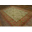 Rectangle Hand Knotted Pile Wool Ivory Beige Cream White Antique Allover Floral 1930s Rug