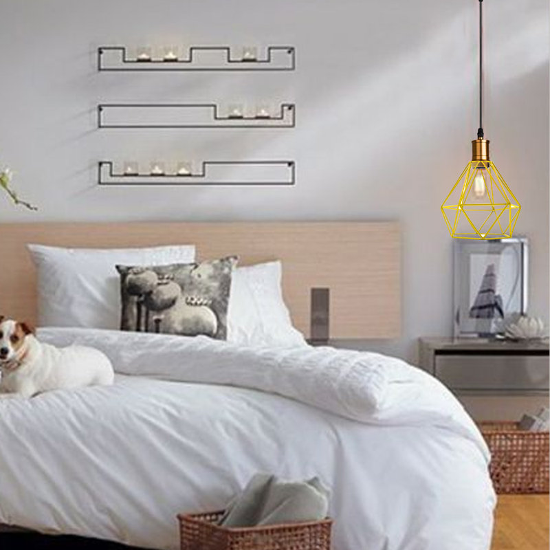 Braylene 1 - Light Black/Gold Single Pendant, White
