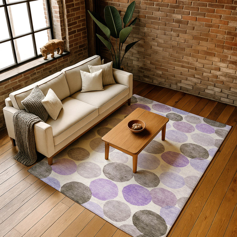 Premium Machine Washable Farolt AMF1898 Geometric Rug, Rectangle 3' x 5'