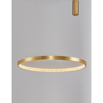 1 - Light Antique Gold LED Crystal Pendant