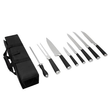 QXXSJ 17 Piece Stainless Steel Knife Block Set
