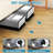 Rebrilliant Square Under-Bed Storage Box with Wheels, Transparent Window, Grayk