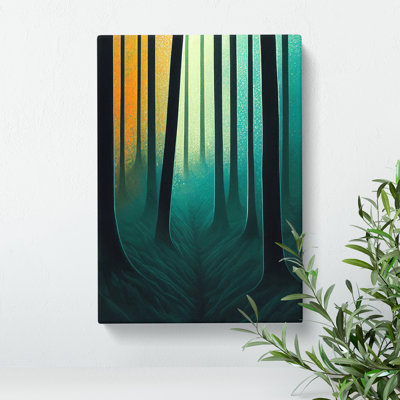 Attractive Forest Abstract - Wrapped Canvas