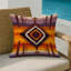 Coussin décoratif intérieur et extérieur d'inspiration rustique en cuir style cow-boy Southwestern-115084564-115084588