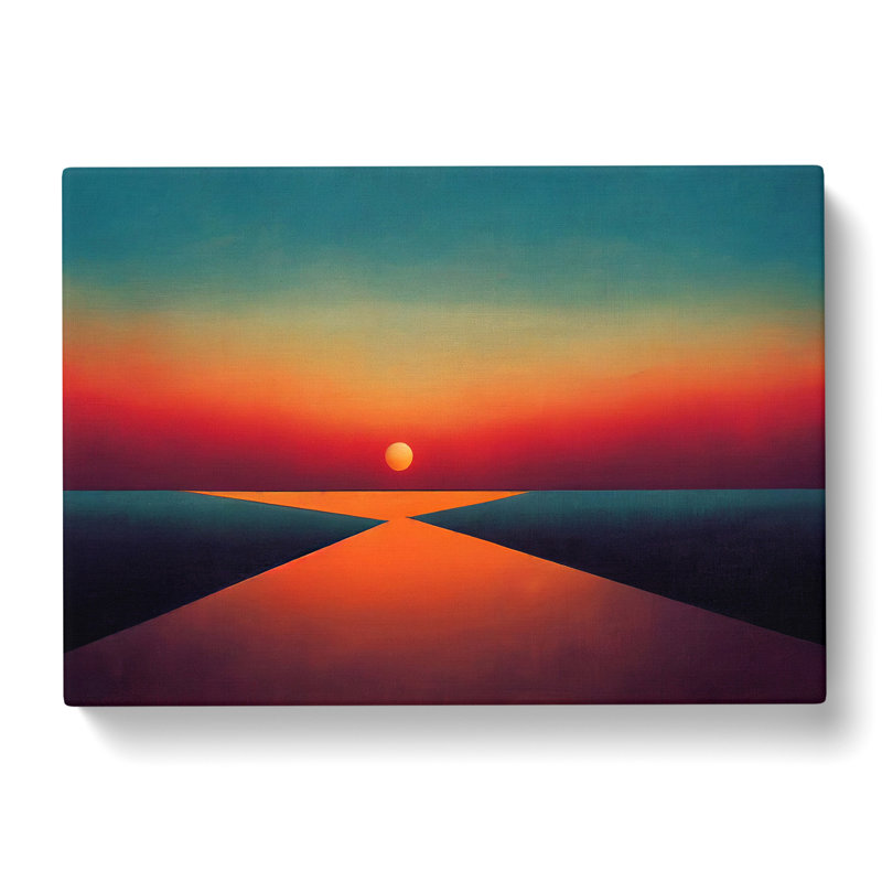 Modern Sunset Vol.4 Abstract - Wrapped Canvas, 50cm H x 76cm W x 3cm D