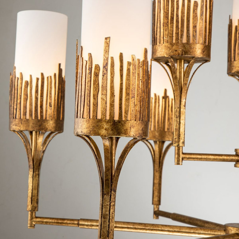 Sawgrass 9 - Light Unique Classic Chandelier, Gold Leaf