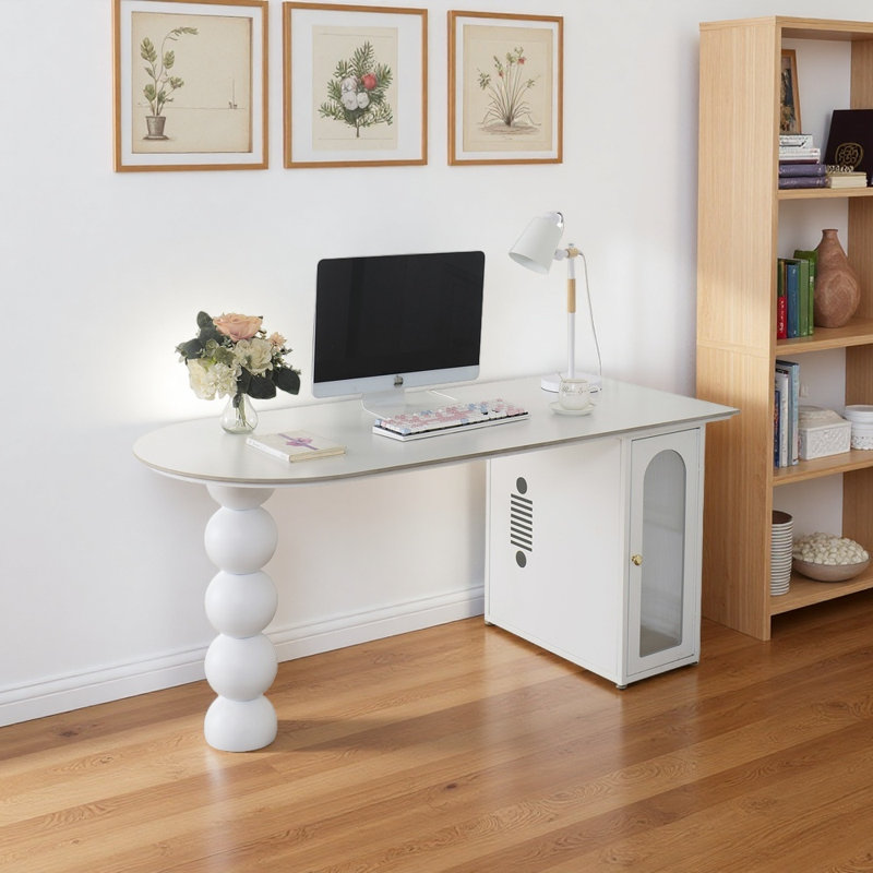 Bureau français de style crème français, H 29,53 po x l 70,87 po x P 31,5 po