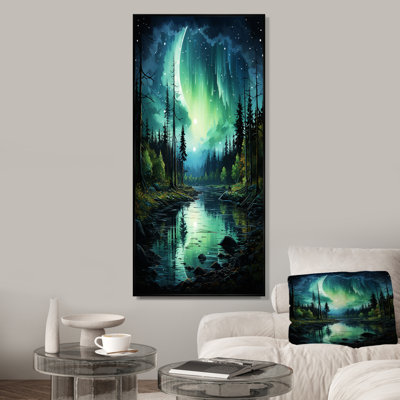 Northern Lights Aurora Reflection 1 - Northern Lights Wall Art
