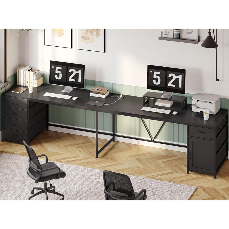 Bureau en L 63 po, Noir