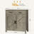 Kitchen Storage Cabinet, Modern Farmhouse Buffet Cabinet With Storage, Coffee Bar With 2 Drawers And 2 Doors, Floor Sideboard Buffet For Living Room, Dining Room, Bathroom,(Grey)-714447831