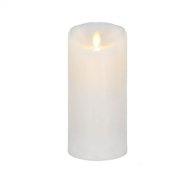 Bougie sans flamme Reallite, Blanc / Blanc, 6,5 po x 3 po sans flamme