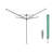 Brabantia Lift-O-Matic Outdoor Clothesline 197 Feet (60m) of Drying Space, with Metal Ground Spike and Protective Cover