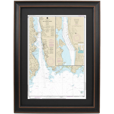New London Harbor | Nautical Chart | Framed Print