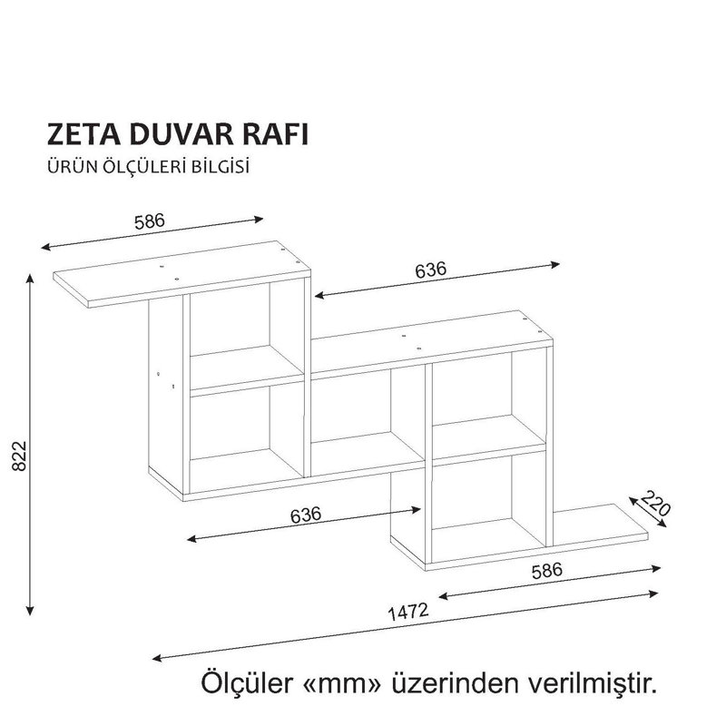 Tablette 7 pièces avec tablettes réglables Bleckley, Bouleau