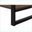 Table basse industrielle en similicuir brun avec pieds en métal noir Rangement supplémentaire-1871774354