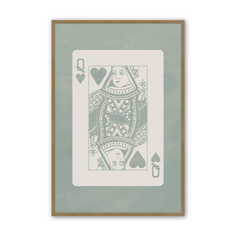 Imprimé carte grand sauge, Or brossé, H 37,25 po x l 25,25 po