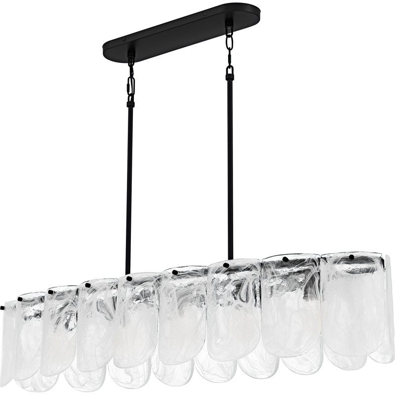Lustre linéaire noir mat 5 lumières Cassidy