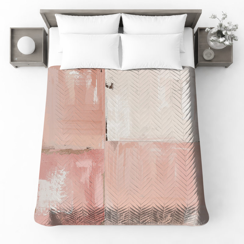 Couvre-lit matelassé Abstract Brush Strokes toutes tailles, Grand lit