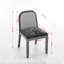 Chaise d'appoint rembourrée en bois massif-1966563596