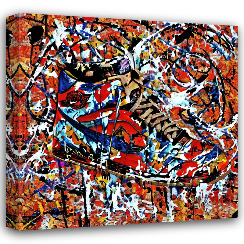 «Air Jordan 4» par Stephen Chambers, impression sur toile tendue, L 18 po x H 18 po