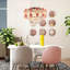 Lustre en cristal 20 pouces avec fleurs roses et blanches