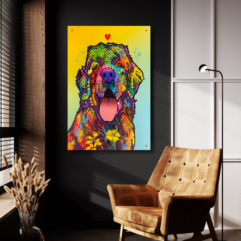 «Tell Tale Heart» par Dean Russo, art mural en verre acrylique, H 36 po x l 24 po x P 0,2 po