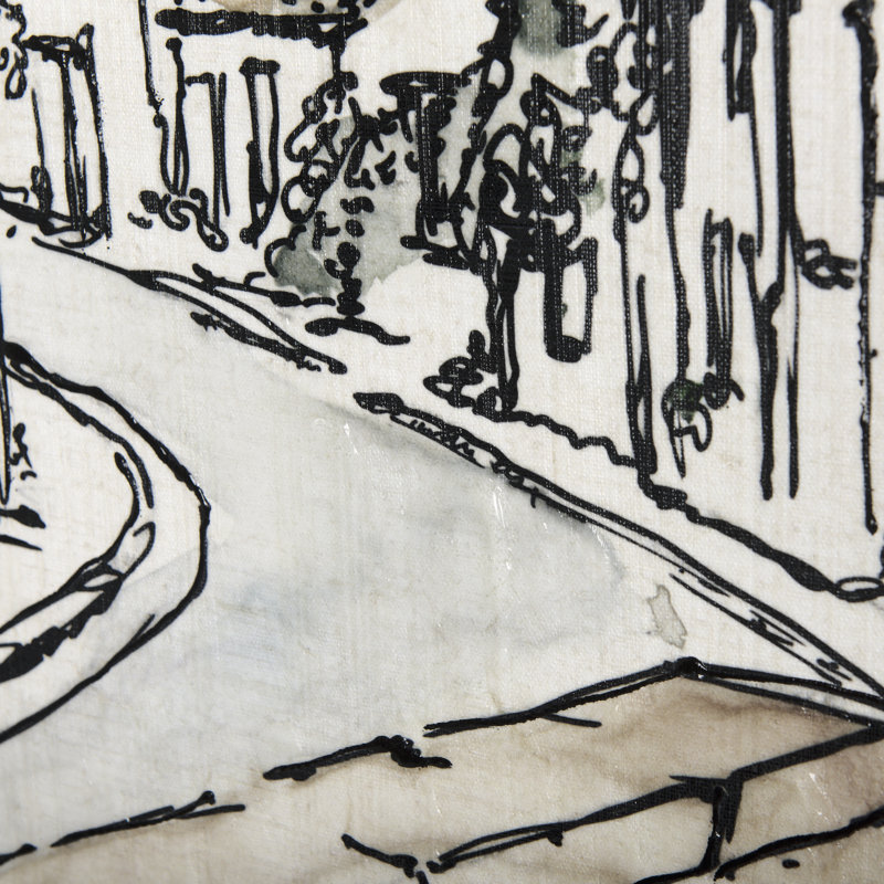 Travel Memories VI a Hand Embelished Textured Canvas, 30" H x 20" W x 1.5" D