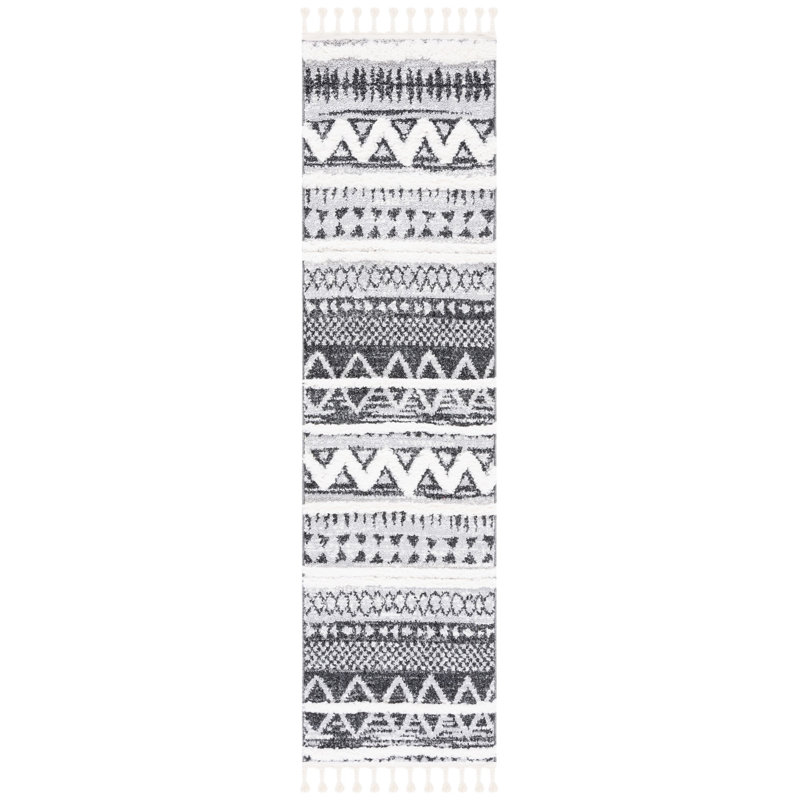Tapis à poils longs Wiens, Tapis de couloir 2 pi 3 po x 8 pi