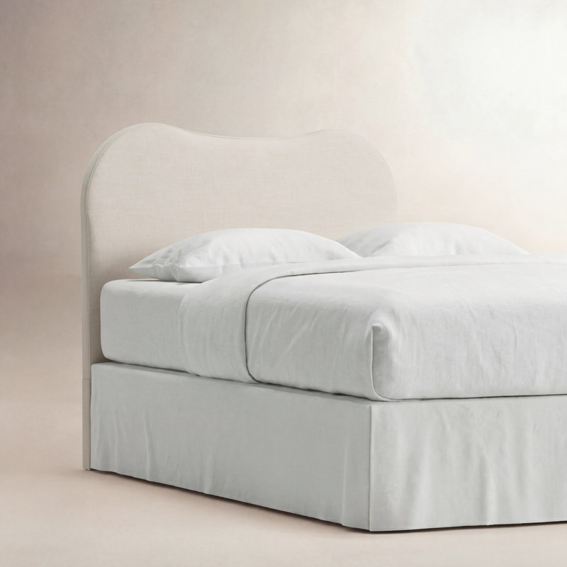 Marcie Headboard, Light Blue and White Stripe; 0256-54, Queen
